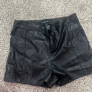 Leather shorts